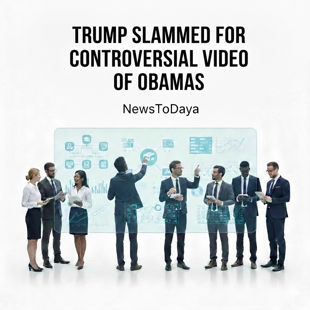 Trump Slammed For Controversial Video Of Obamas